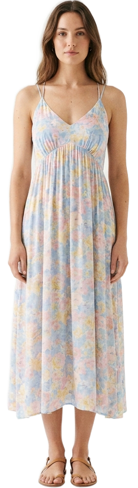 A Blufeather model wearing the collection